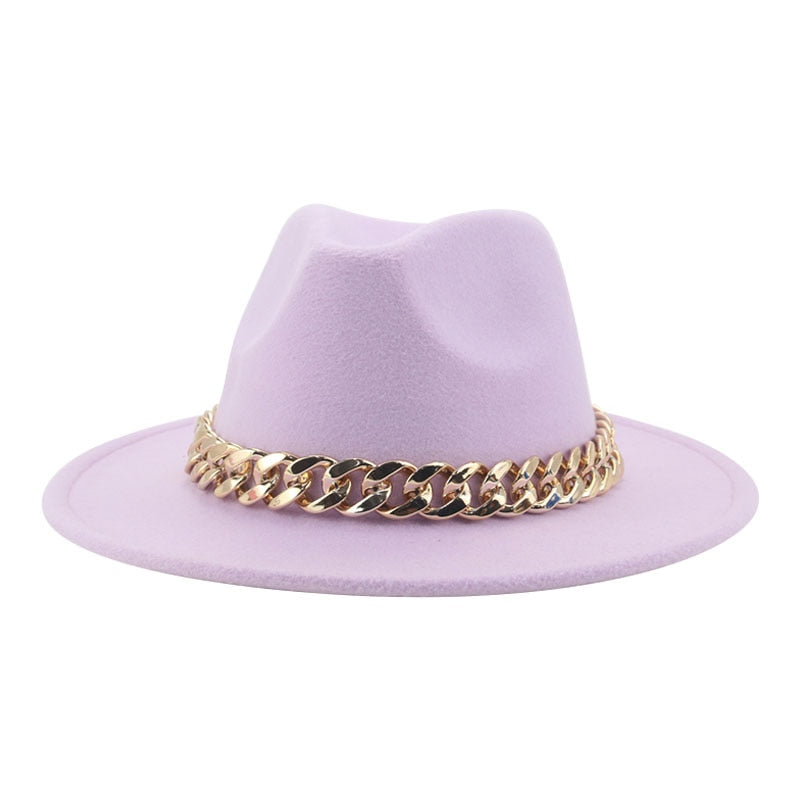 Fedora Hats for Women Men Wide Brim