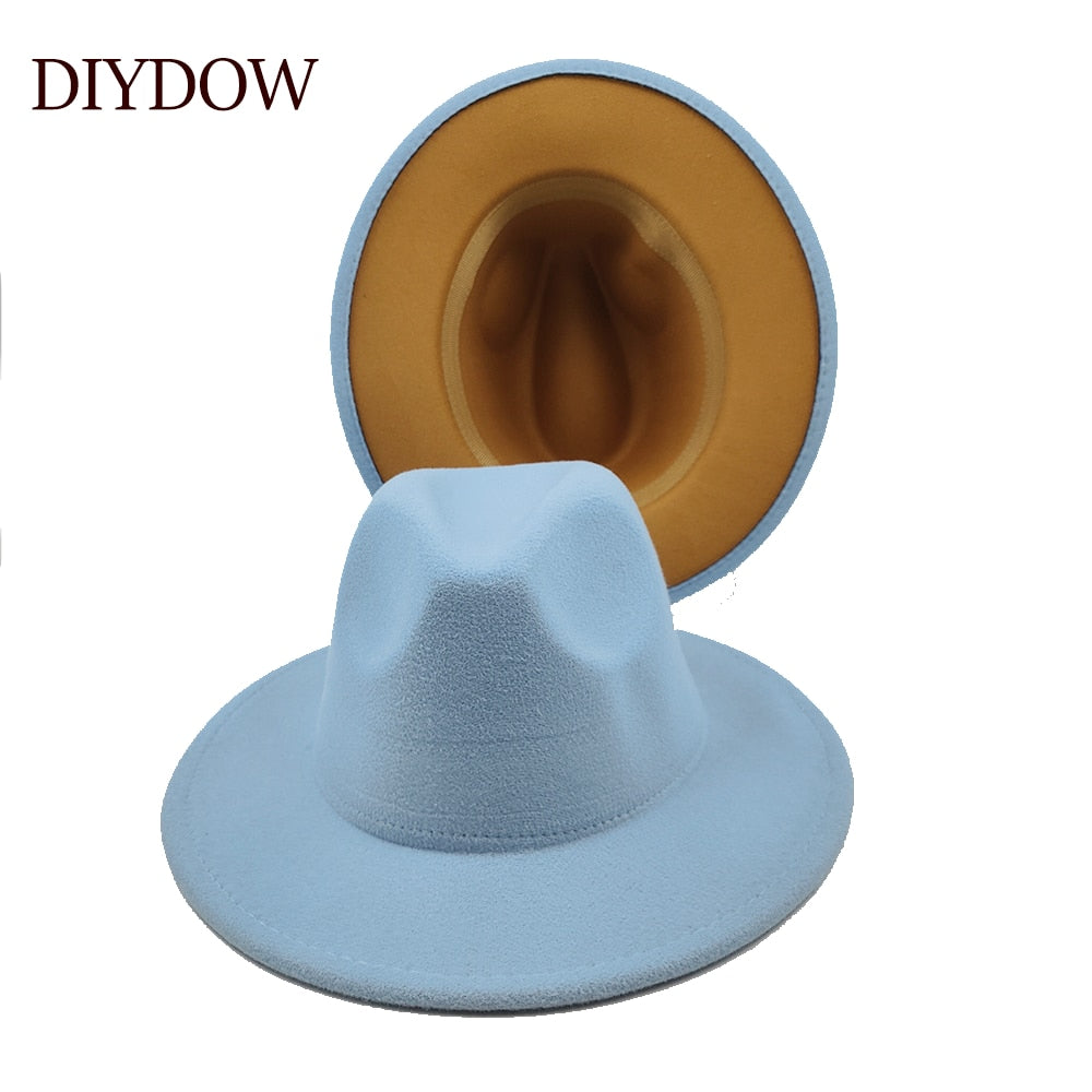 Two tone Fedoras Jazz Hats For Women