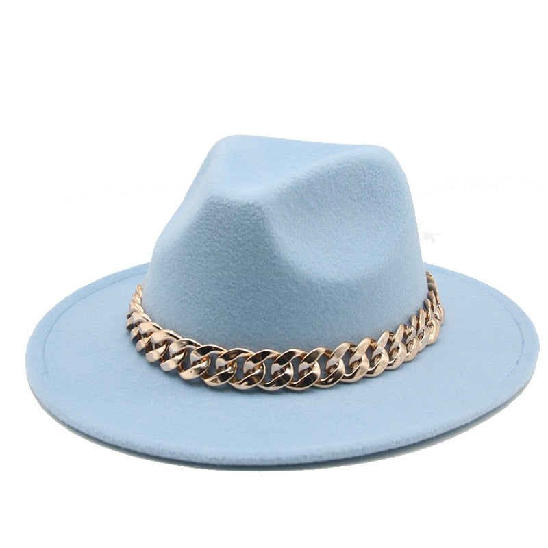 Fedora Hats for Women Men Wide Brim