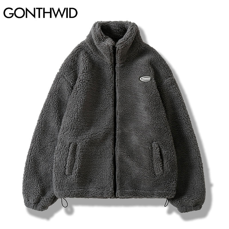 Hip Hop Winter Fleece Fluffy Jacket