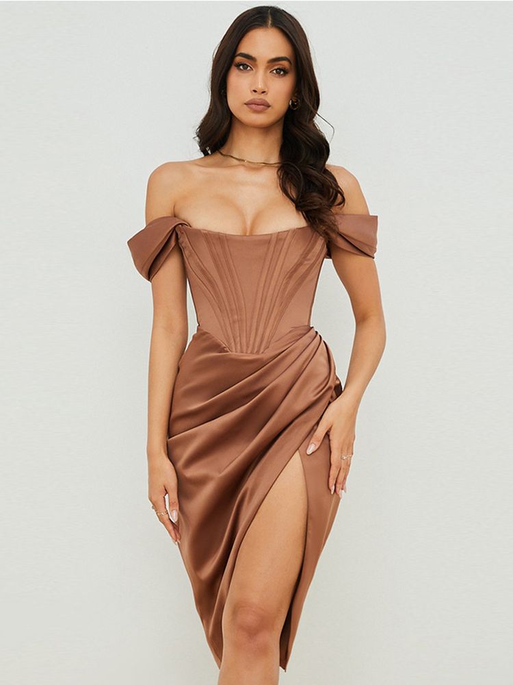 High Quality Satin Bodycon Dress