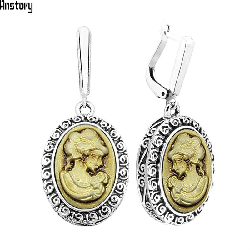 Lady Queen Cameo Earrings