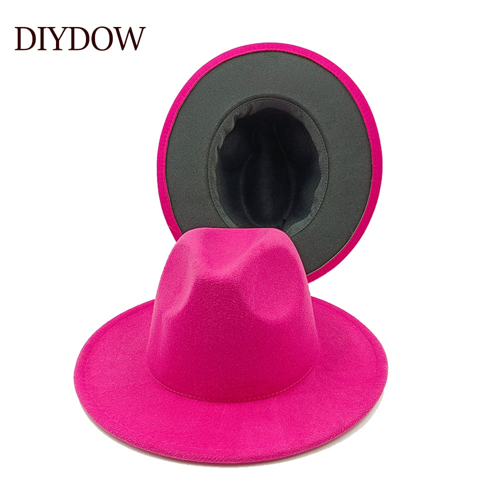 Two tone Fedoras Jazz Hats For Women