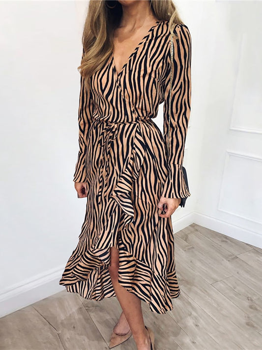 Women Zebra Print Dress