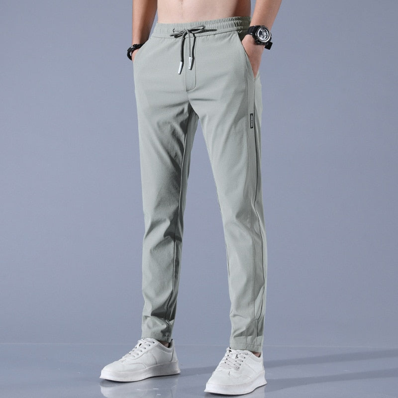 Silk Trousers Solid Color