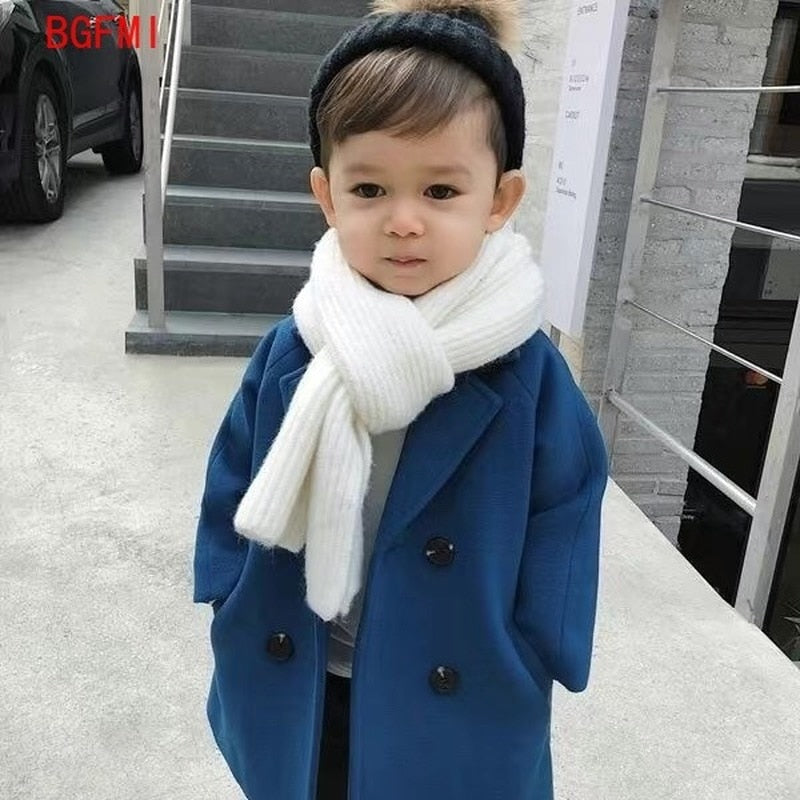 Double-breasted Trench Coat For Kids