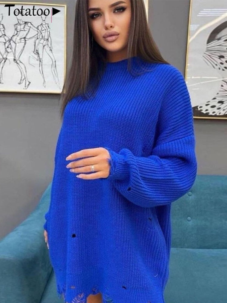 Turtleneck Knit Sweater Dress